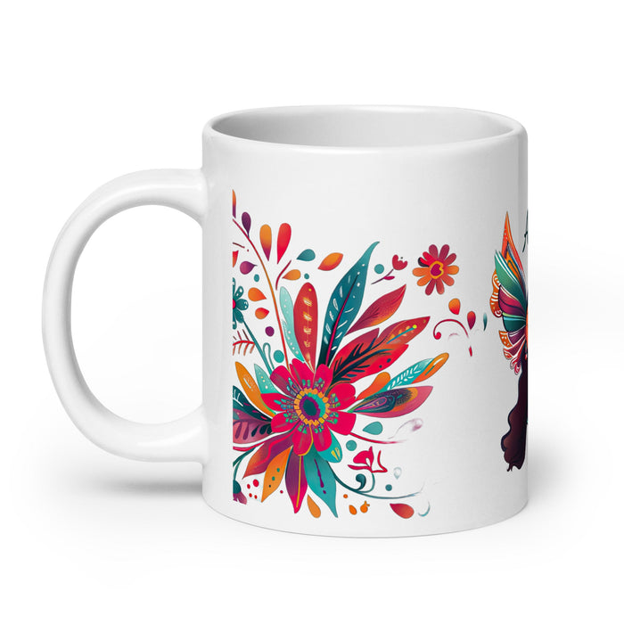 Ángela Exclusive Name Art Piece Home Office Work Coffee Mug Mexican Spanish Pride Gift Cup One - Of - A - Kind Calligraphy White Glossy Mug | Á20 - Mexicada