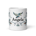 Ángela Exclusive Name Art Piece Home Office Work Coffee Mug Mexican Spanish Pride Gift Cup One - Of - A - Kind Calligraphy White Glossy Mug | Á22 - Mexicada