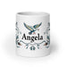 Ángela Exclusive Name Art Piece Home Office Work Coffee Mug Mexican Spanish Pride Gift Cup One - Of - A - Kind Calligraphy White Glossy Mug | Á22 - Mexicada