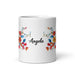 Ángela Exclusive Name Art Piece Home Office Work Coffee Mug Mexican Spanish Pride Gift Cup One - Of - A - Kind Calligraphy White Glossy Mug | Á24 - Mexicada