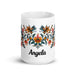 Ángela Exclusive Name Art Piece Home Office Work Coffee Mug Mexican Spanish Pride Gift Cup One-Of-A-Kind Calligraphy White Glossy Mug | Á25 Mexicada