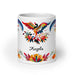 Ángela Exclusive Name Art Piece Home Office Work Coffee Mug Mexican Spanish Pride Gift Cup One-Of-A-Kind Calligraphy White Glossy Mug | Á32 Mexicada