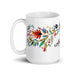 Ángela Exclusive Name Art Piece Home Office Work Coffee Mug Mexican Spanish Pride Gift Cup One-Of-A-Kind Calligraphy White Glossy Mug | Á35 Mexicada