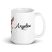 Angélica Exclusive Name Art Piece Home Office Work Coffee Mug Mexican Spanish Pride Gift Cup One-Of-A-Kind Calligraphy White Glossy Mug | A3 Mexicada 15 oz