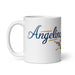 Angelina Exclusive Name Art Piece Home Office Work Coffee Mug Mexican Spanish Pride Gift Cup One-Of-A-Kind Calligraphy White Glossy Mug | A4 Mexicada