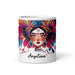 Angelina Exclusive Name Art Piece Home Office Work Coffee Mug Mexican Spanish Pride Gift Cup One - Of - A - Kind Calligraphy White Glossy Mug | A9 - Mexicada