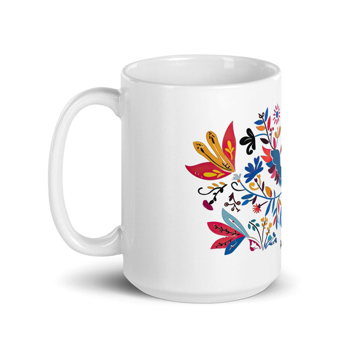 Aníbal Exclusive Name Art Piece Home Office Work Coffee Mug Mexican Spanish Pride Gift Cup One-Of-A-Kind Calligraphy White Glossy Mug | A1 Mexicada