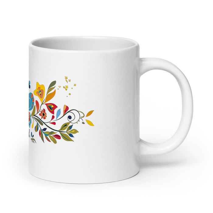 Aníbal Exclusive Name Art Piece Home Office Work Coffee Mug Mexican Spanish Pride Gift Cup One-Of-A-Kind Calligraphy White Glossy Mug | A10 Mexicada 20 oz