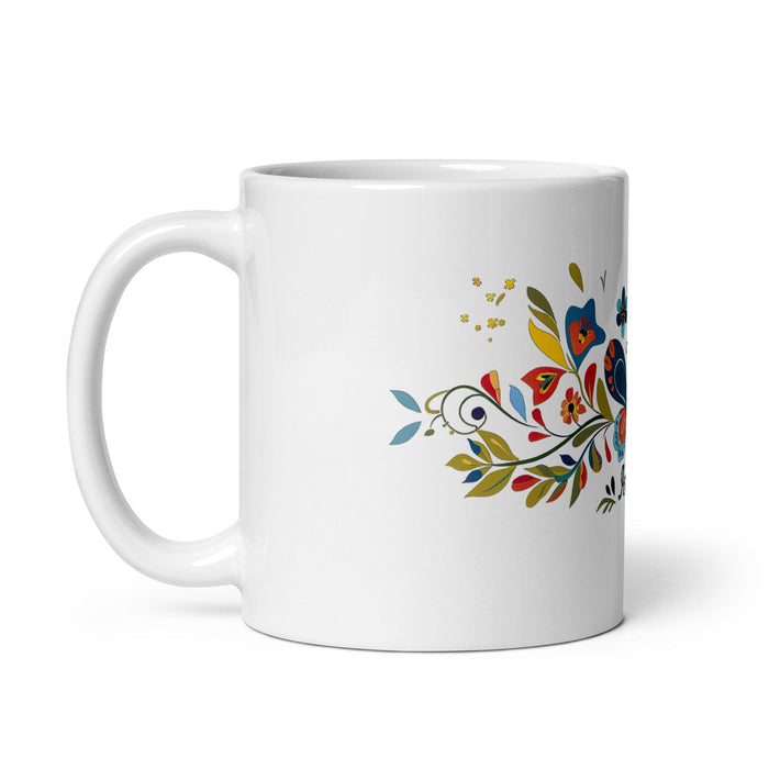 Aníbal Exclusive Name Art Piece Home Office Work Coffee Mug Mexican Spanish Pride Gift Cup One-Of-A-Kind Calligraphy White Glossy Mug | A10 Mexicada