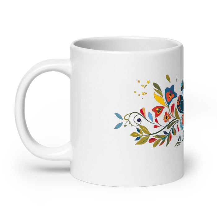 Aníbal Exclusive Name Art Piece Home Office Work Coffee Mug Mexican Spanish Pride Gift Cup One-Of-A-Kind Calligraphy White Glossy Mug | A10 Mexicada