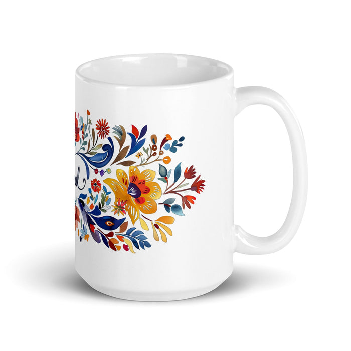 Aníbal Exclusive Name Art Piece Home Office Work Coffee Mug Mexican Spanish Pride Gift Cup One-Of-A-Kind Calligraphy White Glossy Mug | A11 Mexicada 15 oz