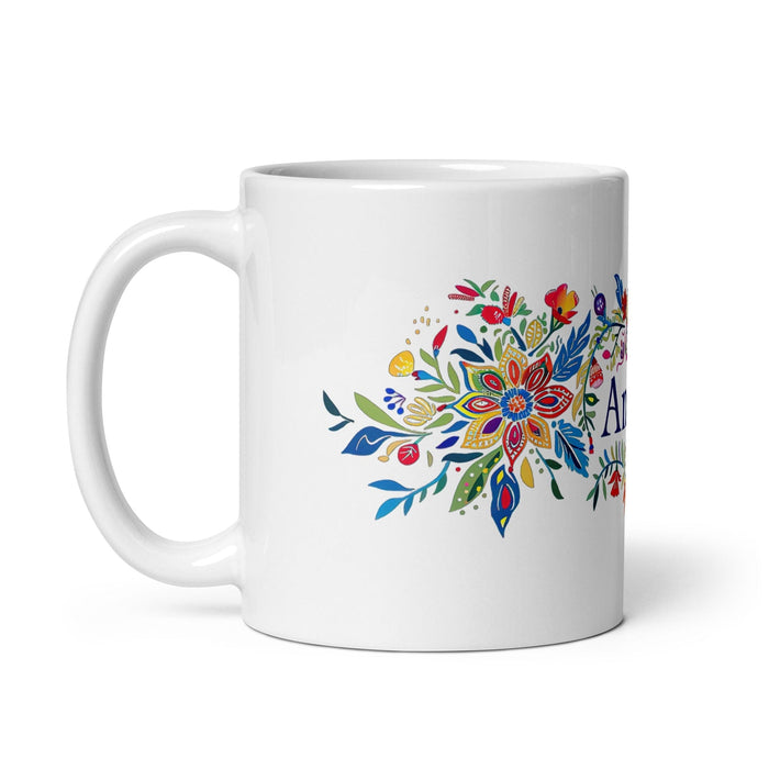 Aníbal Exclusive Name Art Piece Home Office Work Coffee Mug Mexican Spanish Pride Gift Cup One-Of-A-Kind Calligraphy White Glossy Mug | A12 Mexicada