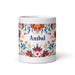 Aníbal Exclusive Name Art Piece Home Office Work Coffee Mug Mexican Spanish Pride Gift Cup One-Of-A-Kind Calligraphy White Glossy Mug | A7 Mexicada