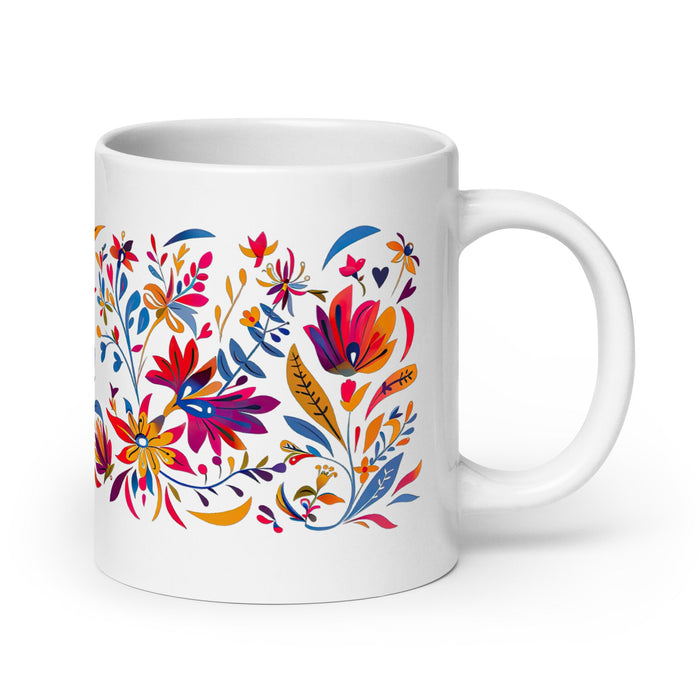 Aníbal Exclusive Name Art Piece Home Office Work Coffee Mug Mexican Spanish Pride Gift Cup One - Of - A - Kind Calligraphy White Glossy Mug | A8 - Mexicada