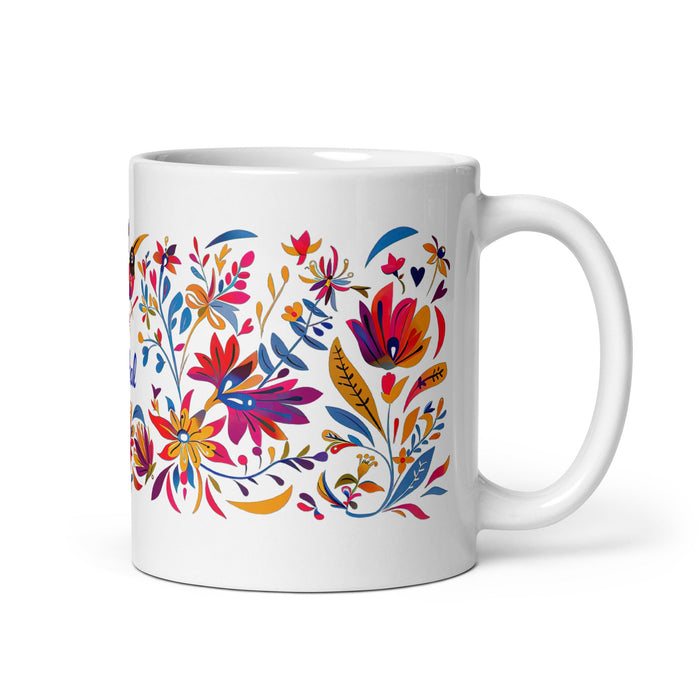 Aníbal Exclusive Name Art Piece Home Office Work Coffee Mug Mexican Spanish Pride Gift Cup One - Of - A - Kind Calligraphy White Glossy Mug | A8 - Mexicada