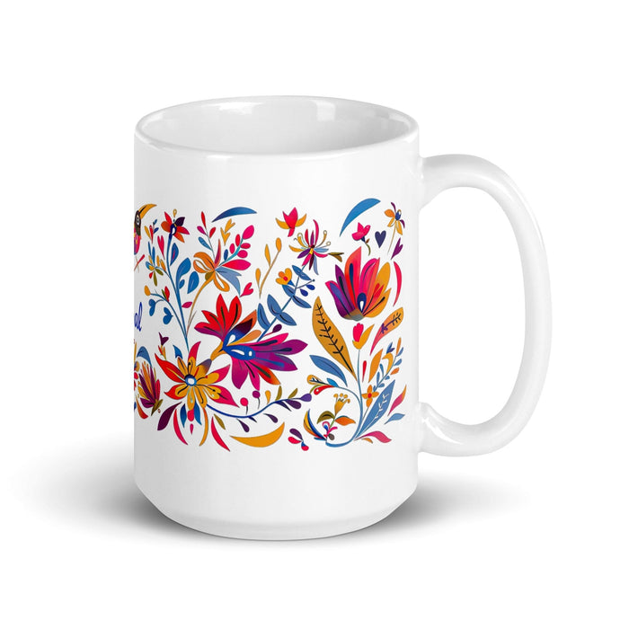 Aníbal Exclusive Name Art Piece Home Office Work Coffee Mug Mexican Spanish Pride Gift Cup One-Of-A-Kind Calligraphy White Glossy Mug | A8 Mexicada 15 oz