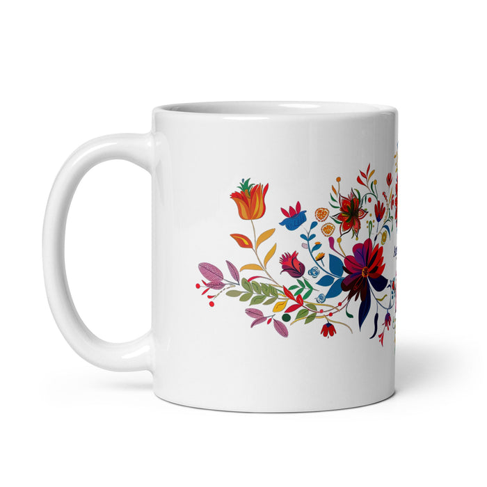 Annabelle Exclusive Name Art Piece Home Office Work Coffee Mug Mexican Spanish Pride Gift Cup One - Of - A - Kind Calligraphy White Glossy Mug | A1 - Mexicada