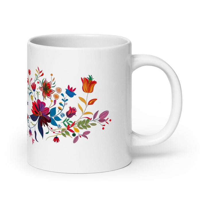 Annabelle Exclusive Name Art Piece Home Office Work Coffee Mug Mexican Spanish Pride Gift Cup One - Of - A - Kind Calligraphy White Glossy Mug | A1 - Mexicada