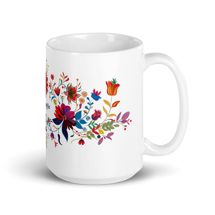 Annabelle Exclusive Name Art Piece Home Office Work Coffee Mug Mexican Spanish Pride Gift Cup One - Of - A - Kind Calligraphy White Glossy Mug | A1 - Mexicada