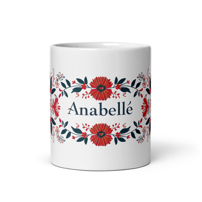 Annabelle Exclusive Name Art Piece Home Office Work Coffee Mug Mexican Spanish Pride Gift Cup One-Of-A-Kind Calligraphy White Glossy Mug | A2 Mexicada