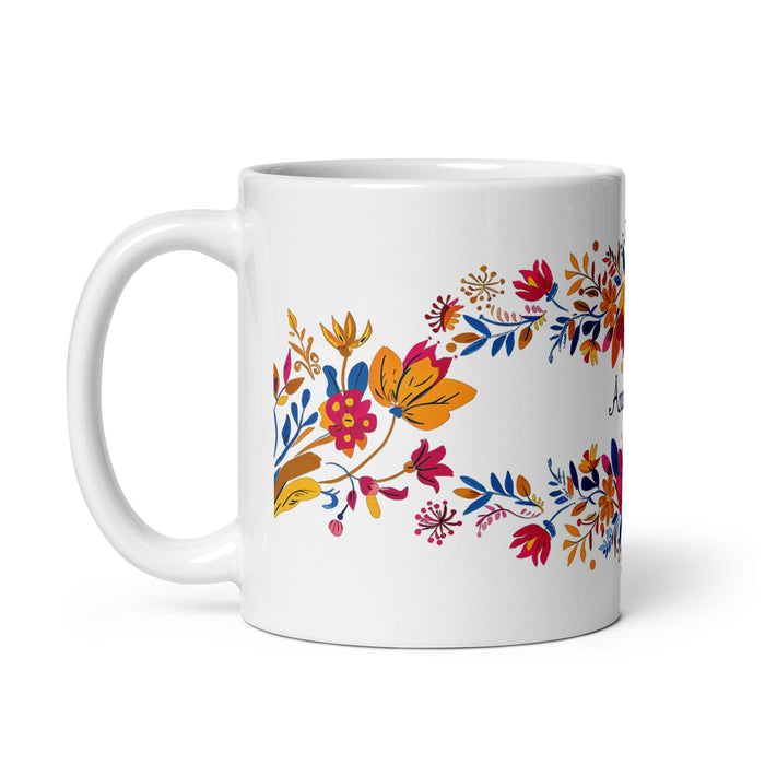 Annabelle Exclusive Name Art Piece Home Office Work Coffee Mug Mexican Spanish Pride Gift Cup One - Of - A - Kind Calligraphy White Glossy Mug | A3 - Mexicada