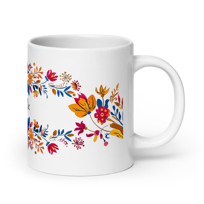 Annabelle Exclusive Name Art Piece Home Office Work Coffee Mug Mexican Spanish Pride Gift Cup One-Of-A-Kind Calligraphy White Glossy Mug | A3 Mexicada 20 oz