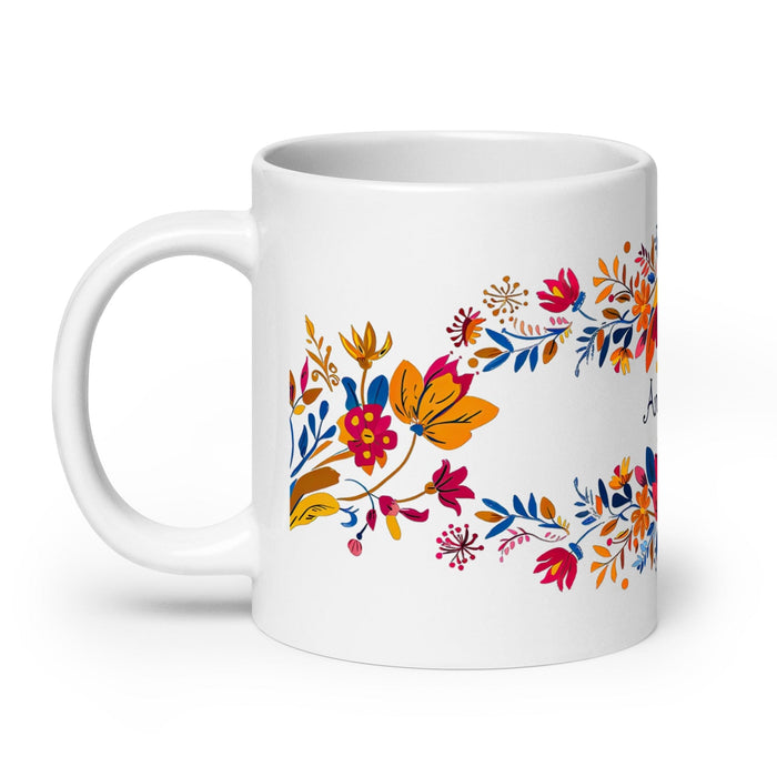 Annabelle Exclusive Name Art Piece Home Office Work Coffee Mug Mexican Spanish Pride Gift Cup One-Of-A-Kind Calligraphy White Glossy Mug | A3 Mexicada