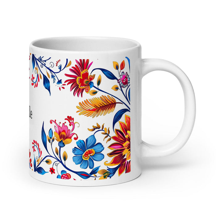 Annabelle Exclusive Name Art Piece Home Office Work Coffee Mug Mexican Spanish Pride Gift Cup One-Of-A-Kind Calligraphy White Glossy Mug | A5 Mexicada 20 oz