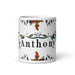 Anthony Exclusive Name Art Piece Home Office Work Coffee Mug Mexican Spanish Pride Gift Cup One - Of - A - Kind Calligraphy White Glossy Mug | A4 - Mexicada