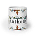 Anthony Exclusive Name Art Piece Home Office Work Coffee Mug Mexican Spanish Pride Gift Cup One-Of-A-Kind Calligraphy White Glossy Mug | A4 Mexicada