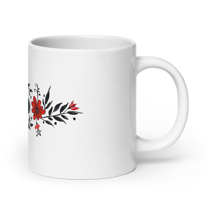 Anthony Exclusive Name Art Piece Home Office Work Coffee Mug Mexican Spanish Pride Gift Cup One - Of - A - Kind Calligraphy White Glossy Mug | A9 - Mexicada