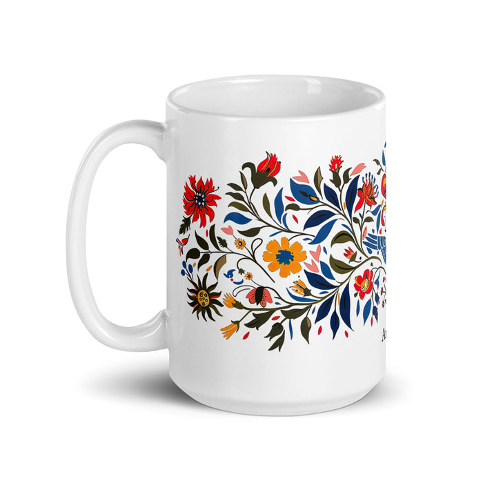 Antonio Exclusive Name Art Piece Home Office Work Coffee Mug Mexican Spanish Pride Gift Cup One - Of - A - Kind Calligraphy White Glossy Mug | A1 - Mexicada