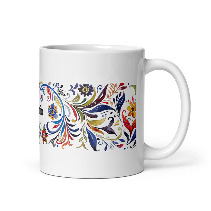 Antonio Exclusive Name Art Piece Home Office Work Coffee Mug Mexican Spanish Pride Gift Cup One-Of-A-Kind Calligraphy White Glossy Mug | A13 Mexicada 11 oz