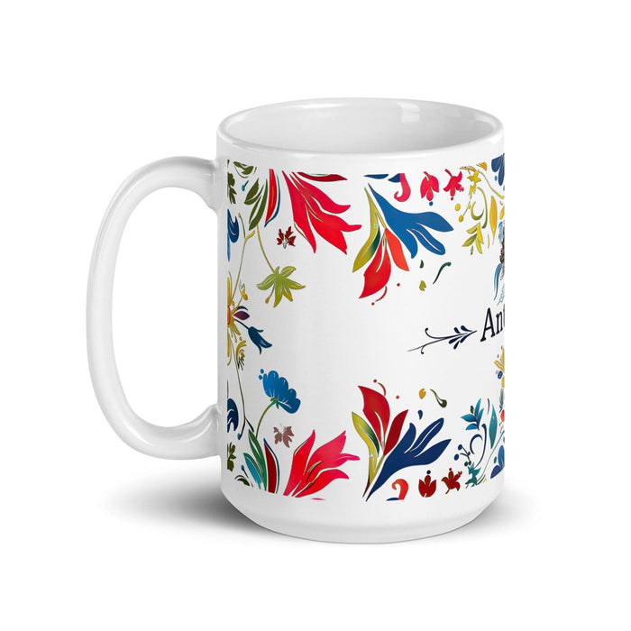 Antonio Exclusive Name Art Piece Home Office Work Coffee Mug Mexican Spanish Pride Gift Cup One-Of-A-Kind Calligraphy White Glossy Mug | A14 Mexicada