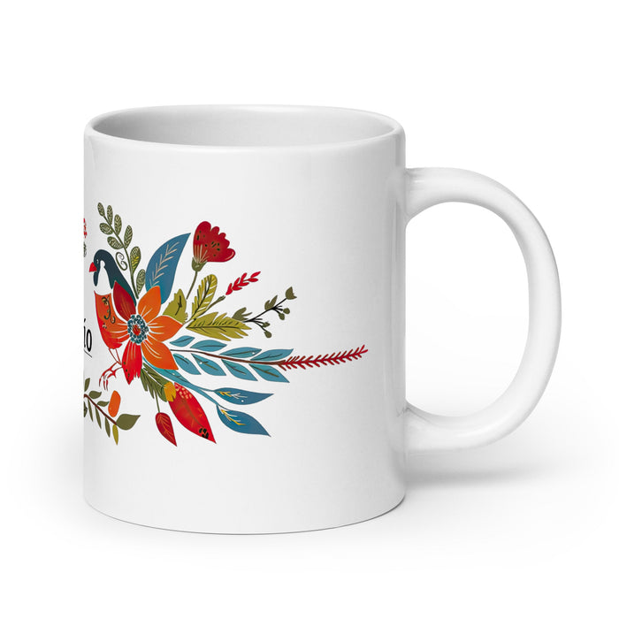 Antonio Exclusive Name Art Piece Home Office Work Coffee Mug Mexican Spanish Pride Gift Cup One - Of - A - Kind Calligraphy White Glossy Mug | A19 - Mexicada