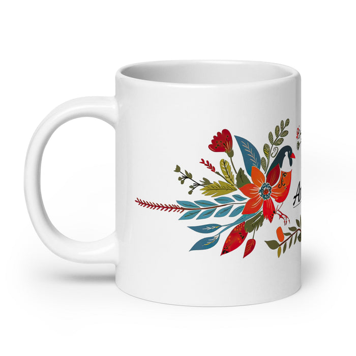 Antonio Exclusive Name Art Piece Home Office Work Coffee Mug Mexican Spanish Pride Gift Cup One - Of - A - Kind Calligraphy White Glossy Mug | A19 - Mexicada