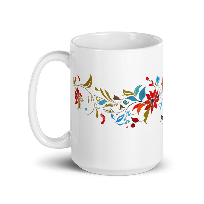 Antonio Exclusive Name Art Piece Home Office Work Coffee Mug Mexican Spanish Pride Gift Cup One - Of - A - Kind Calligraphy White Glossy Mug | A2 - Mexicada