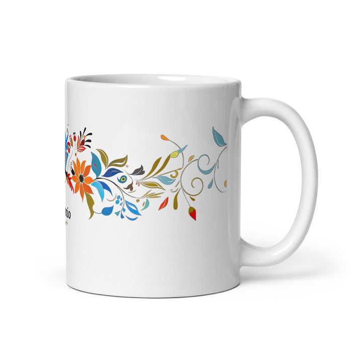 Antonio Exclusive Name Art Piece Home Office Work Coffee Mug Mexican Spanish Pride Gift Cup One - Of - A - Kind Calligraphy White Glossy Mug | A2 - Mexicada