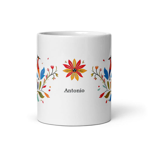 Antonio Exclusive Name Art Piece Home Office Work Coffee Mug Mexican Spanish Pride Gift Cup One-Of-A-Kind Calligraphy White Glossy Mug | A20 Mexicada