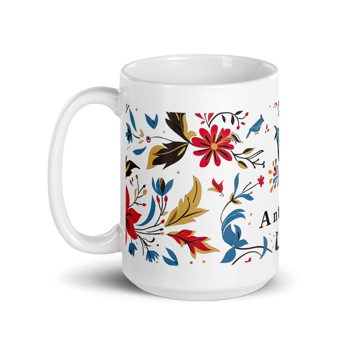 Antonio Exclusive Name Art Piece Home Office Work Coffee Mug Mexican Spanish Pride Gift Cup One-Of-A-Kind Calligraphy White Glossy Mug | A22 Mexicada