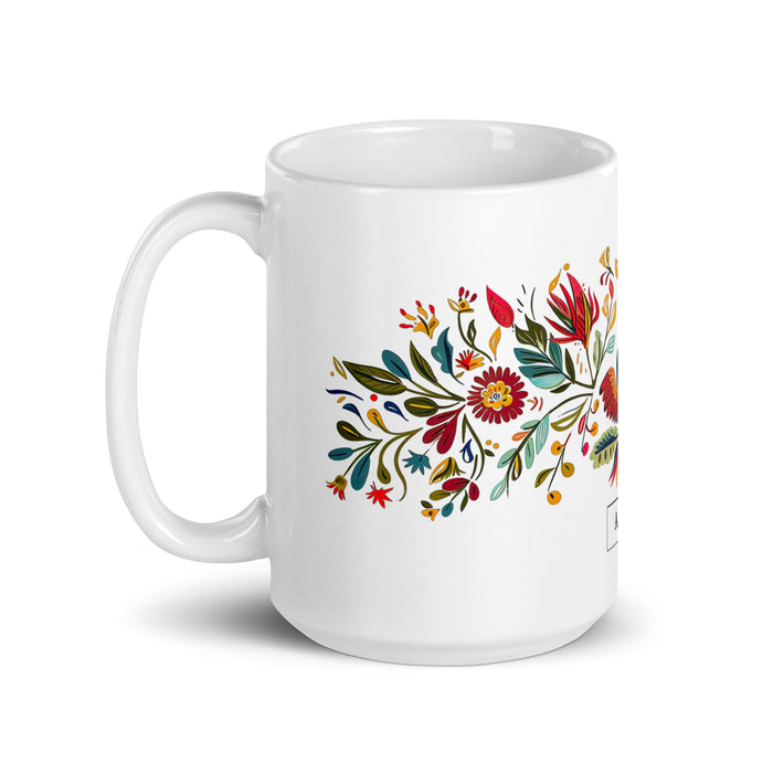 Antonio Exclusive Name Art Piece Home Office Work Coffee Mug Mexican Spanish Pride Gift Cup One - Of - A - Kind Calligraphy White Glossy Mug | A23 - Mexicada