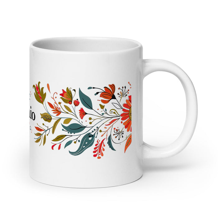 Antonio Exclusive Name Art Piece Home Office Work Coffee Mug Mexican Spanish Pride Gift Cup One - Of - A - Kind Calligraphy White Glossy Mug | A24 - Mexicada