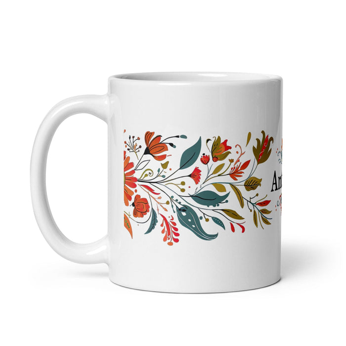 Antonio Exclusive Name Art Piece Home Office Work Coffee Mug Mexican Spanish Pride Gift Cup One-Of-A-Kind Calligraphy White Glossy Mug | A24 Mexicada