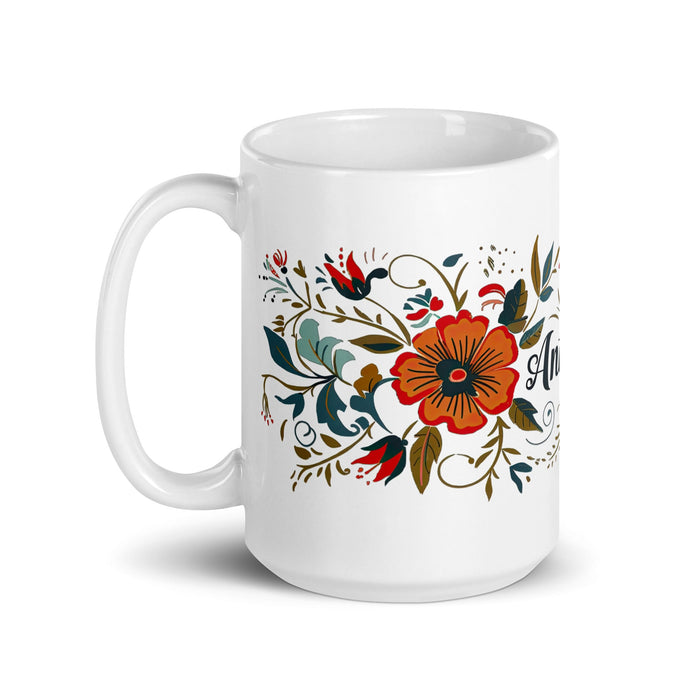 Antonio Exclusive Name Art Piece Home Office Work Coffee Mug Mexican Spanish Pride Gift Cup One - Of - A - Kind Calligraphy White Glossy Mug | A25 - Mexicada