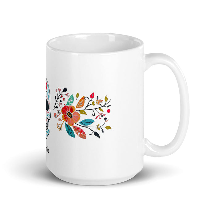 Antonio Exclusive Name Art Piece Home Office Work Coffee Mug Mexican Spanish Pride Gift Cup One - Of - A - Kind Calligraphy White Glossy Mug | A6 - Mexicada