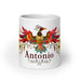 Antonio Exclusive Name Art Piece Home Office Work Coffee Mug Mexican Spanish Pride Gift Cup One-Of-A-Kind Calligraphy White Glossy Mug | A7 Mexicada