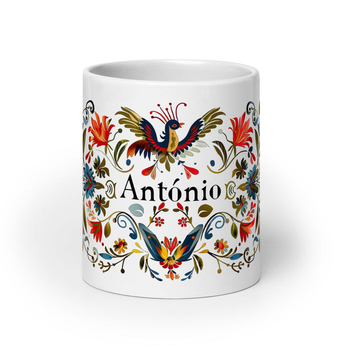 Antonio Exclusive Name Art Piece Home Office Work Coffee Mug Mexican Spanish Pride Gift Cup One-Of-A-Kind Calligraphy White Glossy Mug | A8 Mexicada