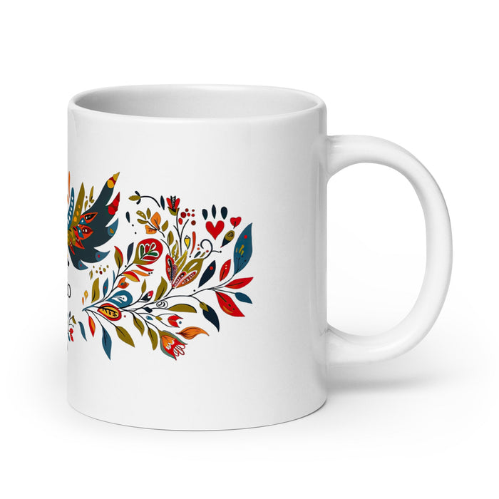 Antonio Exclusive Name Art Piece Home Office Work Coffee Mug Mexican Spanish Pride Gift Cup One - Of - A - Kind Calligraphy White Glossy Mug | A9 - Mexicada