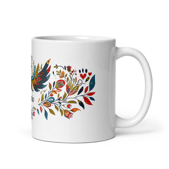 Antonio Exclusive Name Art Piece Home Office Work Coffee Mug Mexican Spanish Pride Gift Cup One-Of-A-Kind Calligraphy White Glossy Mug | A9 Mexicada 11 oz