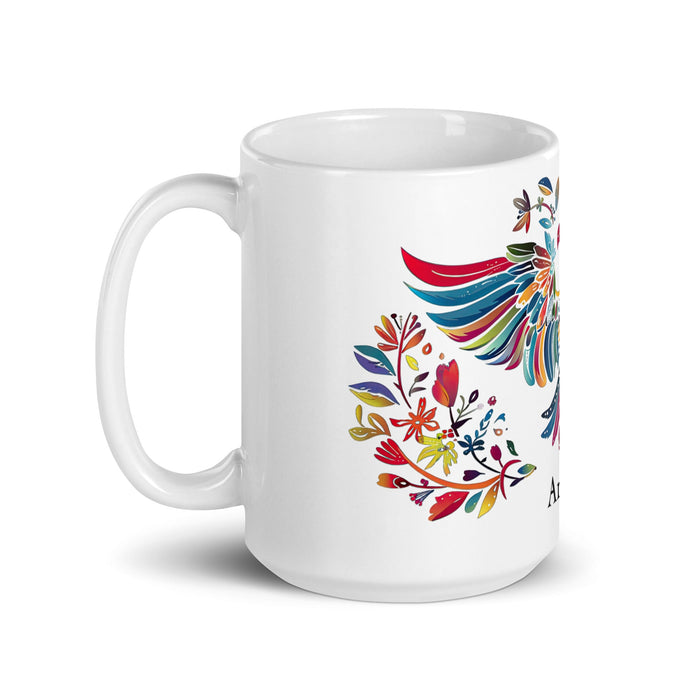 Araceli Exclusive Name Art Piece Home Office Work Coffee Mug Mexican Spanish Pride Gift Cup One - Of - A - Kind Calligraphy White Glossy Mug | A10 - Mexicada